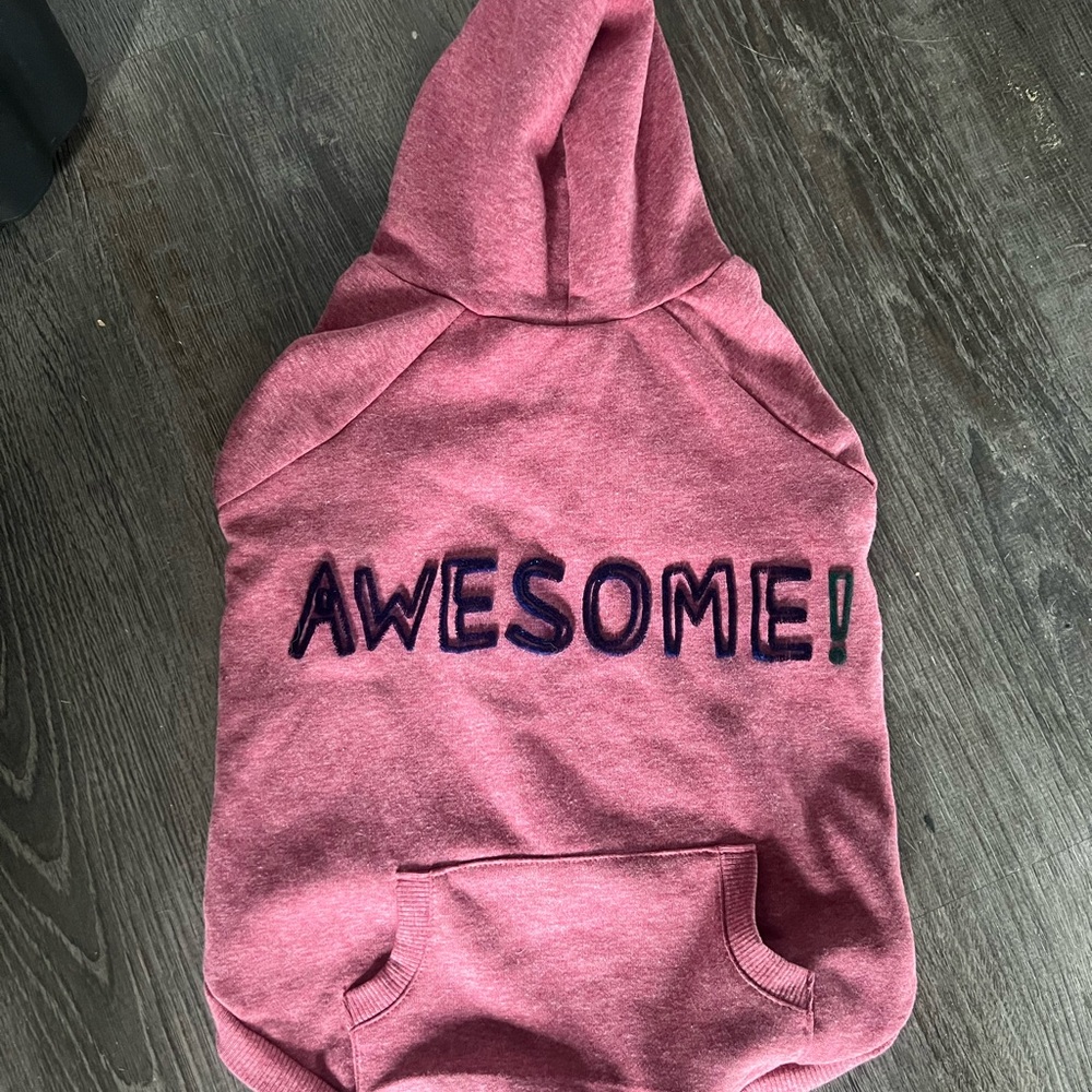 Top Paw maroon Hoodie with 'Awesome' Print
